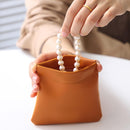 5pcs Lambskin Pocket Cosmetic Bag Makeup Pouch for Women Mini Makeup Bag Travel Storage -Waterproof Portable Squeeze Top Self-closing