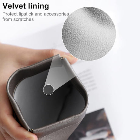 5pcs Lambskin Pocket Cosmetic Bag Makeup Pouch for Women Mini Makeup Bag Travel Storage -Waterproof Portable Squeeze Top Self-closing
