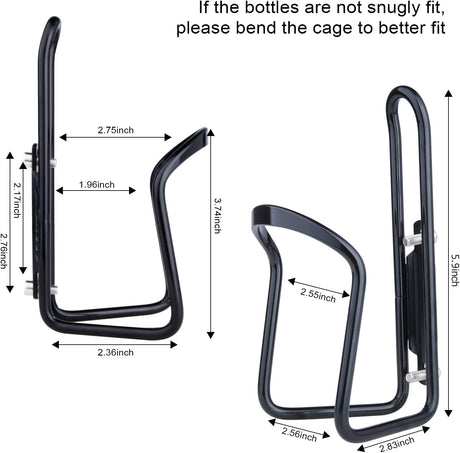 1Pack Lightweight Aluminum Alloy Cycling Bicycle Water Bottle Cage Holder Bracket for Outdoor Activities (Black), Bike Accessories