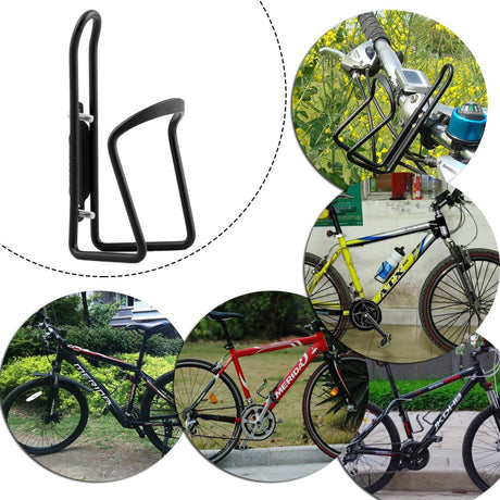 1Pack Lightweight Aluminum Alloy Cycling Bicycle Water Bottle Cage Holder Bracket for Outdoor Activities (Black), Bike Accessories
