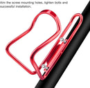 1Pack Lightweight Aluminum Alloy Cycling Bicycle Water Bottle Cage Holder Bracket for Outdoor Activities (Red), Bike Accessories