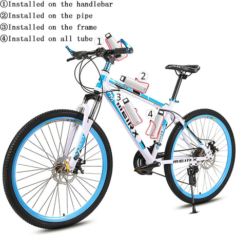1Pack Lightweight Aluminum Alloy Cycling Bicycle Water Bottle Cage Holder Bracket for Outdoor Activities (Red), Bike Accessories