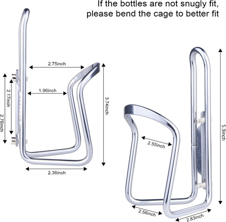 1Pack Lightweight Aluminum Alloy Cycling Bicycle Water Bottle Cage Holder Bracket for Outdoor Activities (Silver), Bike Accessories