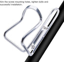 1Pack Lightweight Aluminum Alloy Cycling Bicycle Water Bottle Cage Holder Bracket for Outdoor Activities (Silver), Bike Accessories