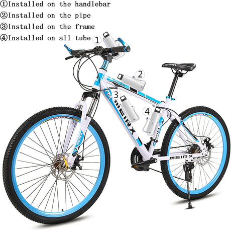 1Pack Lightweight Aluminum Alloy Cycling Bicycle Water Bottle Cage Holder Bracket for Outdoor Activities (Silver), Bike Accessories