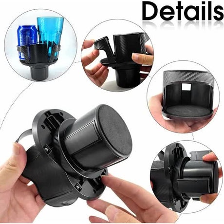 Two-in-one - Multifunctional - Car Cup Holder - Car Cup Holder - Extension Adapter - Rotatable and Adjustable Double Bottle Holder