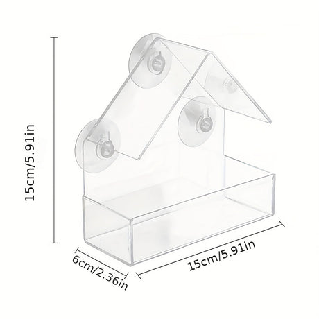 Transparent - House-shaped - Birdhouse - With weatherproof function