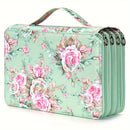 Pencil Case - Large Capacity | Colored Pencils | Pencils | Zippered - Three-Layer Pencil Case - Pencil Storage Bag - Holds 120 Pencils - Green