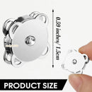 Magnetic Snap Fasteners - Pack of 12 - Plum Blossom Shaped Concealed Snap Fasteners - 14mm Hook & Loop Fasteners - Suitable for DIY projects such as wool and leather wallets, bags, clothing and handbags (Silver)