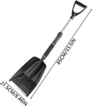 Folding Snow Shovel - Large Capacity | Lightweight & Portable - Wide Snow Clearing Range with Ergonomic D-Shaped Handle and Aluminum Blade - Snow Shovel for Outdoors, Cars, Gardens, Camping, Driveways（Black）