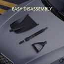 Folding Snow Shovel - Large Capacity | Lightweight & Portable - Wide Snow Clearing Range with Ergonomic D-Shaped Handle and Aluminum Blade - Snow Shovel for Outdoors, Cars, Gardens, Camping, Driveways（Black）