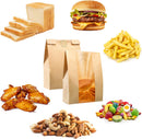 Bread Bag - Kraft paper with transparent window - 30*12*9 cm | Medium baking bag - Suitable for storing bread, cookies, and snacks - Includes resealable tape