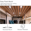 4 x 12V LED Recessed Spotlight Hole 58-65mm 3W 3200K Recessed Ceiling Light for Motorhome Boat Caravan Van Yacht Warm White (Silver Finish)