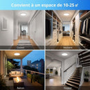 LED Ceiling Light with Motion Sensor 12W 6000K Round LED Ceiling Lamp Radar Motion Detector for Outdoor Indoor Staircase Bathroom Garage Hallway 205cm