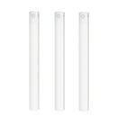 (White, 3-pack) Cabinet lighting with motion sensor, rechargeable LED wardrobe light, battery-powered wireless magnetic light