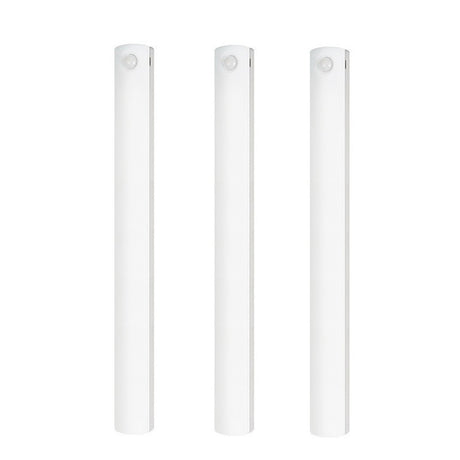 (White, 3-pack) Cabinet lighting with motion sensor, rechargeable LED wardrobe light, battery-powered wireless magnetic light