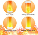 2 sets of Acsery LED flame lamps with remote control. USB rechargeable flame effect