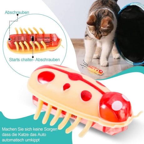 7/4-piece interactive pet toy - electric pet toy, mini beetle, interactive small insect, toy for cat and dog