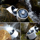 6pcs Solar Powered Heat Lights Outdoor Lights Flameless Flicker IP65 Waterproof Rechargeable LED Lights with Dusk Sensor for Lantern Garden Camping