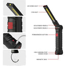 Rechargeable LED Work Light 2 Pack Magnetic COB USB Torch 5 Modes 360° Camping Lamp for Workshop Garage Emergency Auto Inspection Lighting{YG}