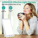 Light Therapy Lamp 12000 Lux UV-Free LED Adjustable Brightness Color Temperature Timer Touch Control Memory Function Compact for Home