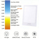 Light Therapy Lamp 12000 Lux UV-Free LED Adjustable Brightness Color Temperature Timer Touch Control Memory Function Compact for Home