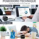 Pomodoro Timer 25/5/10 Min Desk Timer Vibration Volume Adjustable Productivity Clock