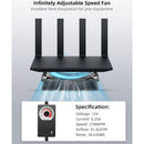 120mm 12V PC Case Fan - Adjustable Wind Speed, AC 220V - 240V Fan, 2750RPM, Laptop PC Fan for TV, Radio, Router