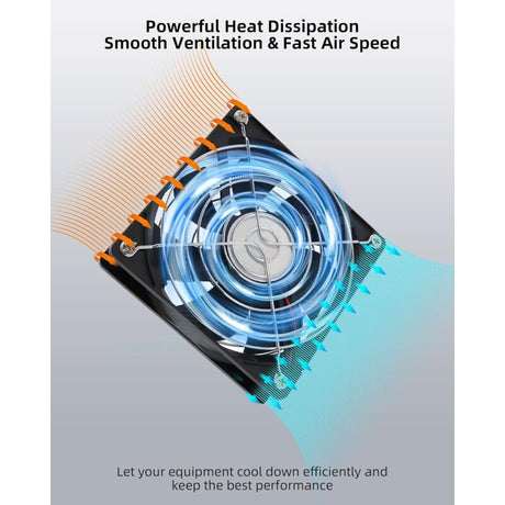 120mm 12V PC Case Fan - Adjustable Wind Speed, AC 220V - 240V Fan, 2750RPM, Laptop PC Fan for TV, Radio, Router