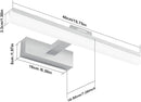 Wall light LED for mirror, adjustable wall light 40-50 cm for bathroom, wardrobe and toilet