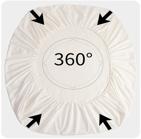 Mattress protector - Mattress cover - Elastic band - Washable - Elastic fit Mattress protector - For small double to king-size beds (White, 198x203cm)