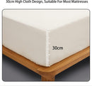 Mattress Protector - Mattress Cover - Elastic Band - Washable - Elastic Mattress Protector - for Small Double Beds (White - 200x200cm)