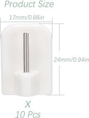 Self-adhesive key hooks - 10 pieces
