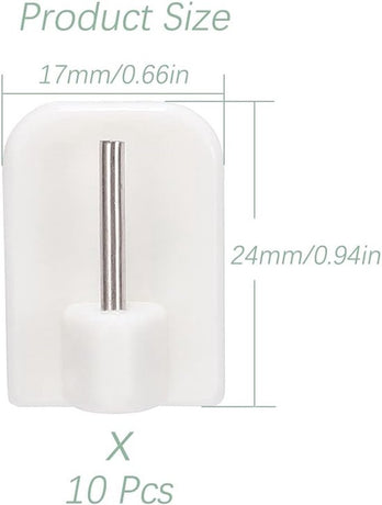 Self-adhesive key hooks - 10 pieces