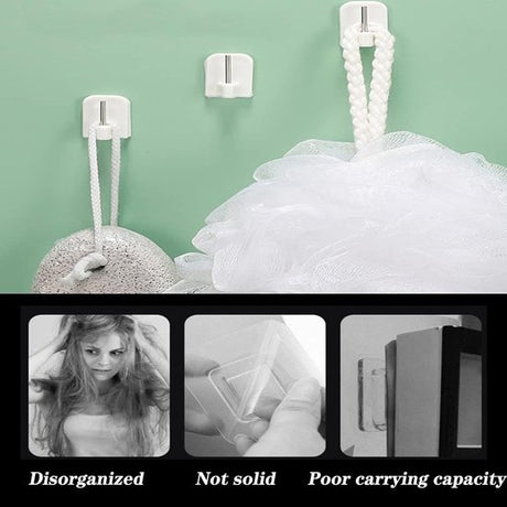 Self-adhesive key hooks - 10 pieces