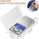Electronic kitchen scale - Kitchen scale - 500g/0.01g - Food scale - Stainless steel household scale - With display and tare function - Suitable for food, jewelry, coffee bags, etc.