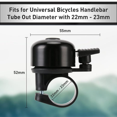 Bicycle Bell - Mountain Bike Vintage Mini Bicycle Bell - Loud - Anti-MTB Racing Bike Bell - Suitable for Children and Adults