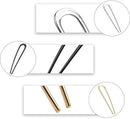 French Hair Clips - Metal 14cm / 5.5 inch - French Twist Clips - French Twist Clips - U-Shaped Clips - Gold, Silver and Black Clips - Large Clips - Pack of 3