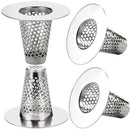 Bathroom Drain Filters - For 1.2-1.6 Inch Drain Holes - Small 1 Inch Conical Stainless Steel Filter - Pack of 4