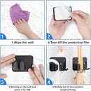 Mop hook - Wall broom hook - Wall broom holder without drilling - 4-pack