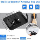 Mop hook - Wall broom hook - Wall broom holder without drilling - 4-pack
