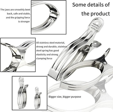 Clothes pegs - Open windproof clips - Clothes pegs - Sock racks - Quilt drying clips - 8 pieces