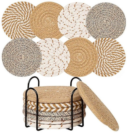 Coasters - Set of 8 - Round - Reusable