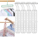 Clothes hanger - set of 8 - multifunctional, space-saving smart hanger - 9 positions