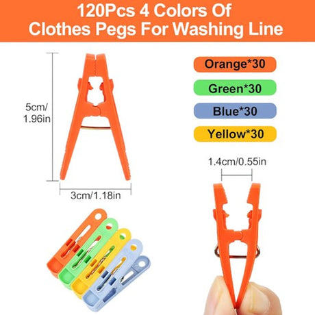 Clothes pegs - Strong clothes pegs - Strong clamp clothes pegs - 40 pieces