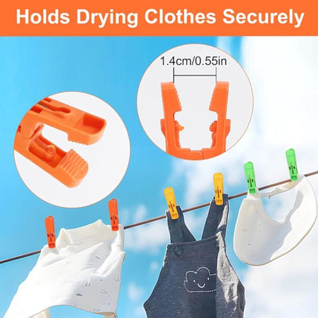 Clothes pegs - Strong clothes pegs - Strong clamp clothes pegs - 40 pieces