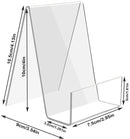 Transparent bookcase - Acrylic display rack - for books, photos, brochures - Set of 12