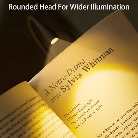 Book Lamp - Rechargeable Reading Lamp with Clip - Adjustable Brightness
