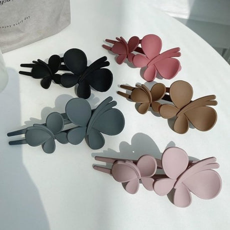 Hair Clips - Butterfly Hair Clips - Large Hair Clips - Matte Duckbill Hair Clips for Women - Alligator Hair Clips for Women - Girls - 5 Pieces