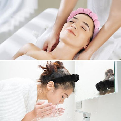 Headband - for face washing or facial care - Headband - Soft cosmetic headband for face washing, facial mask and skin care